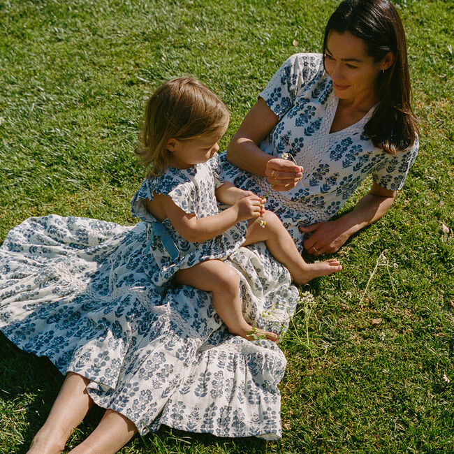 Women's Indy Dress, Blue Field Floral - Dresses - 4