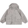 Julien Rain Jacket, Print Vapor Grey - Raincoats - 1 - thumbnail