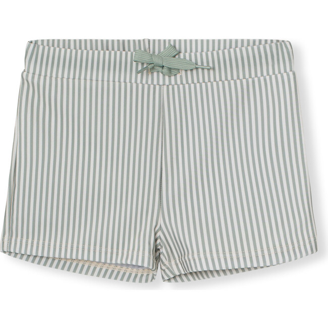 Gerry Swim Shorts, Print Green Bay Stripe - Swim Trunks - 1 - zoom