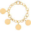 Women's Engravable Charm Bracelet with 4 Petite Discs - Bracelets - 1 - thumbnail
