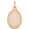 Women's Girl Pink Quartz Cameo Charm - Charms - 3