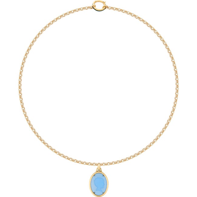 Women's Boy Blue Quartz Cameo Charm