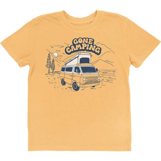 Gone Camping Vintage Tee, Gold Dust