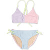 Two Piece Tie Back Bikini, Seersucker Colorblock - Two Pieces - 1 - thumbnail