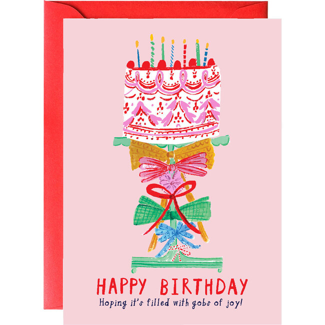 Ribbons on the Cake Birthday Card
