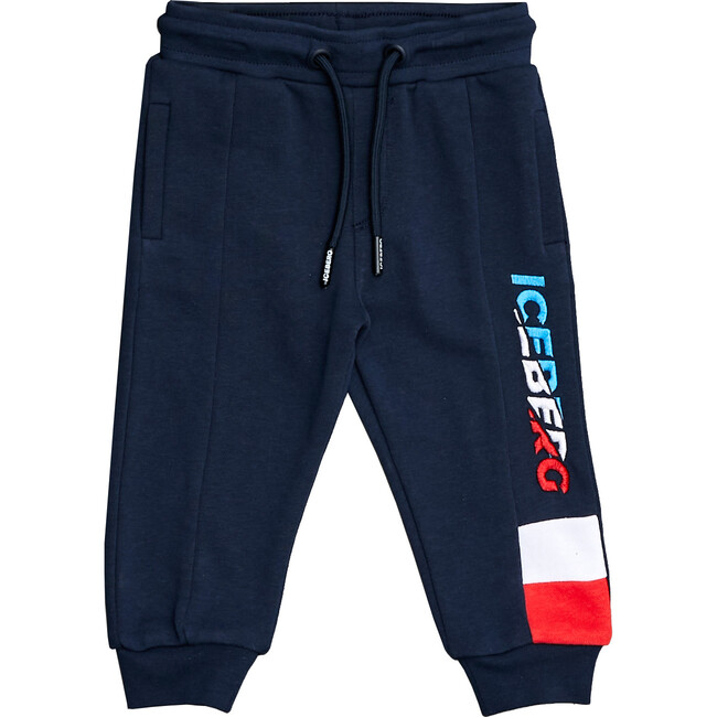 Red, White, and Blue Logo Baby Sweatpants, Blue