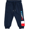 Red, White, and Blue Logo Baby Sweatpants, Blue - Sweatpants - 1 - thumbnail