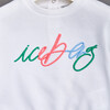 Pastel Vibes Side Stripe Sweatshirt, White - Sweatshirts - 2