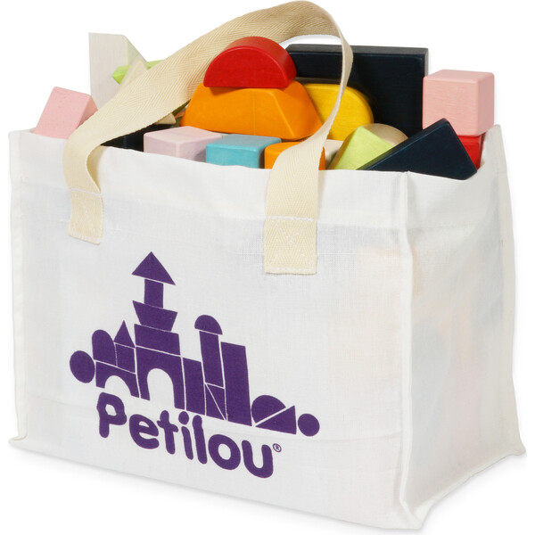 Building Blocks & Bag, 60 pieces Le Toy Van Blocks, Sorters