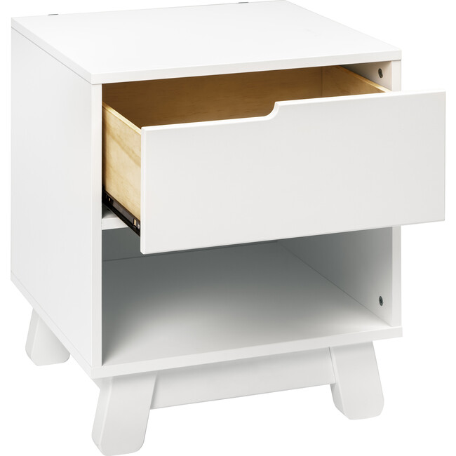 Hudson Nightstand with USB Port, White - Nightstands - 3