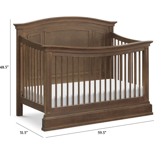 Durham 4-in-1 Convertible Crib, Derby Brown - Cribs - 4