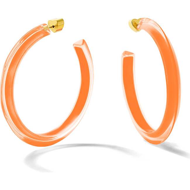 Medium Jelly Hoops, Neon Orange