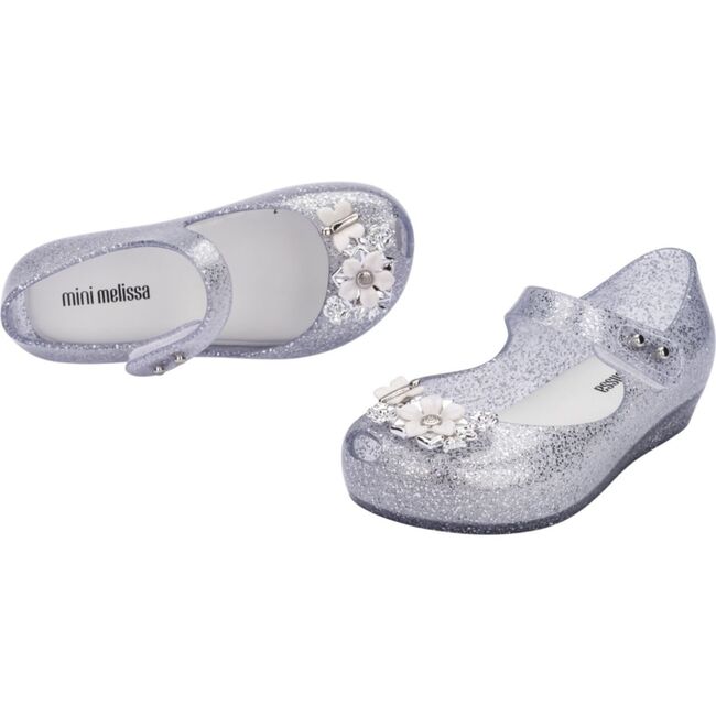 Ultragirl Chorme Flower BB, Clear Glitter Silver - Mary Janes - 4
