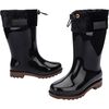 Rain Boot III Inf., Black & Caramel - Rain Boots - 5
