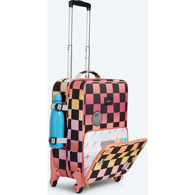 Logan Suitcase, Pink Checkerboard