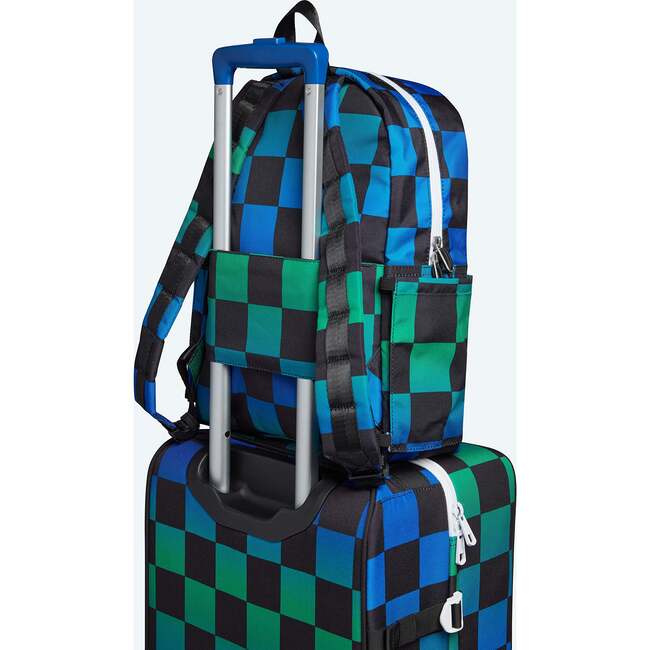 Kane Kids Travel Backpack, Blue Checkerboard