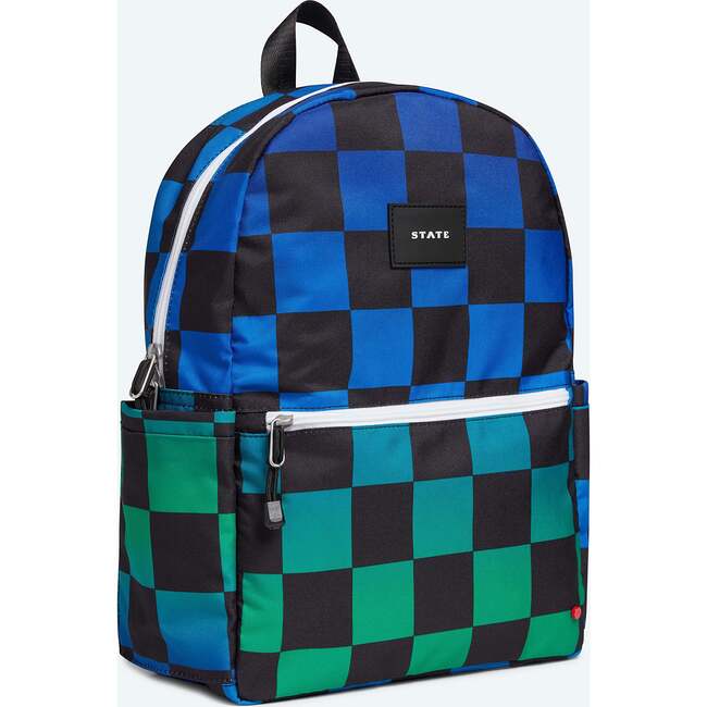 Kane Kids Travel Backpack, Blue Checkerboard - Backpacks - 4