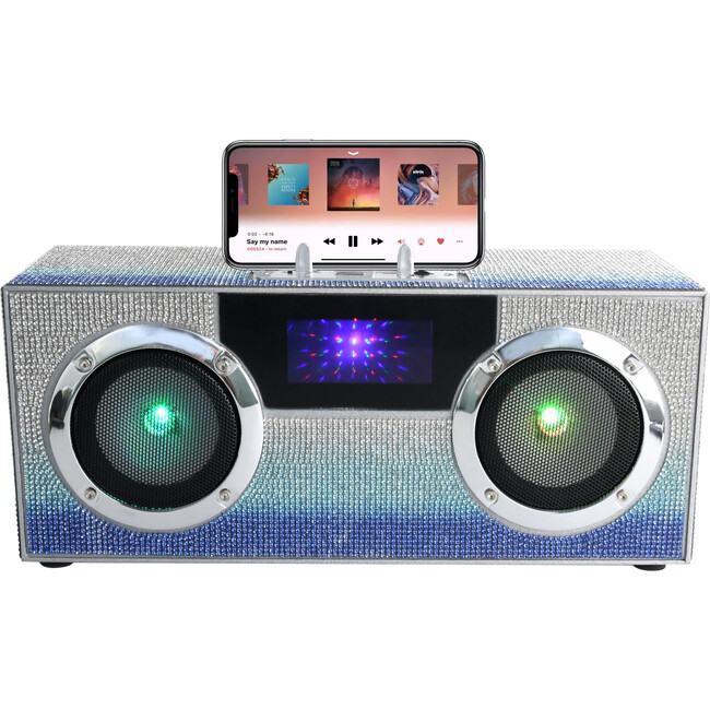 Ombre Blue Mini Bling Bluetooth Boombox - Musical - 1