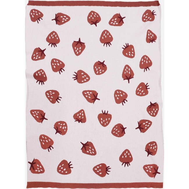 Organic Cotton Blanket, Strawberry