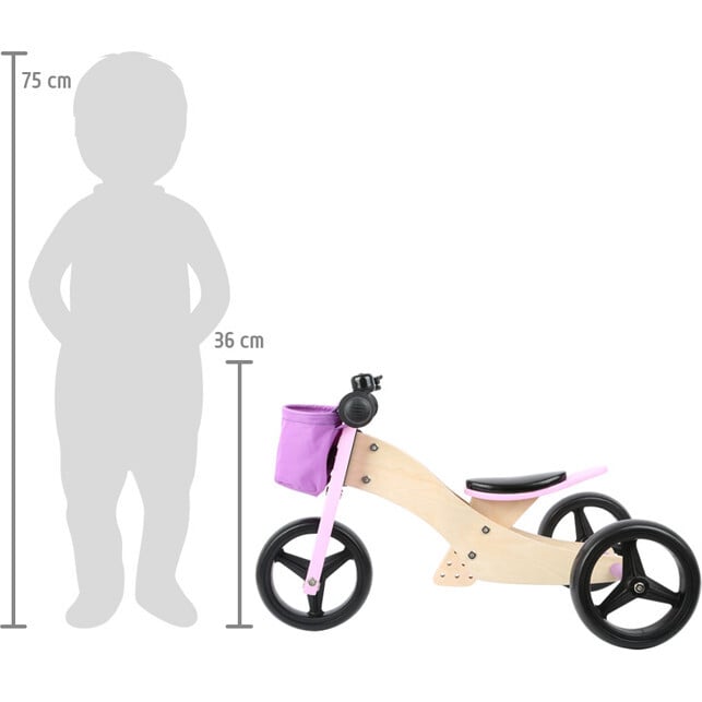 Training Bike/Trike 2 in 1, Pink - Balance Bikes - 3