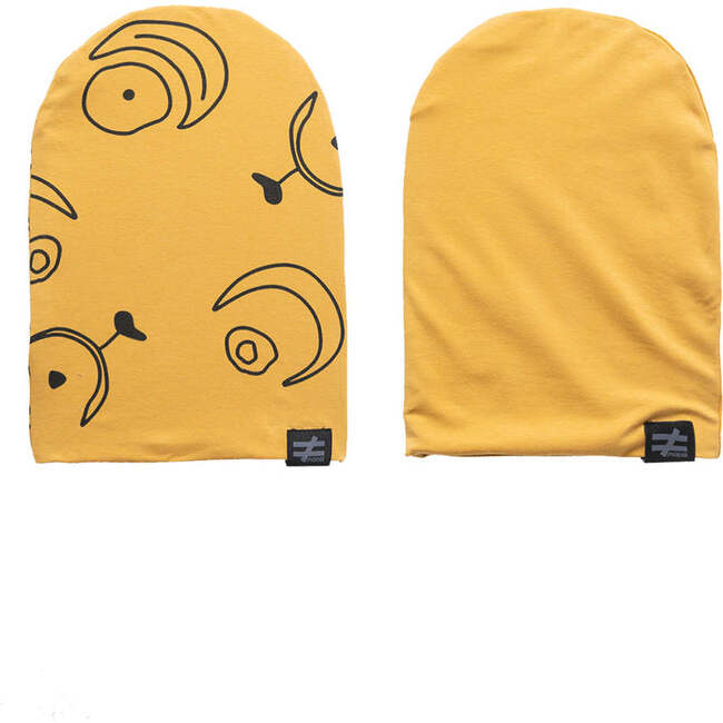 Crescent Baby Beanie Set, Mustard
