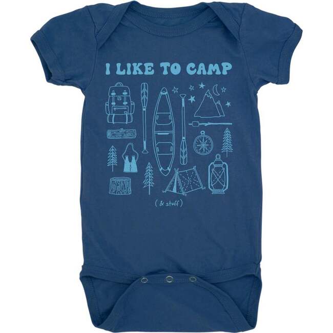 Camp And Stuff One Piece, Navy - Onesies - 1