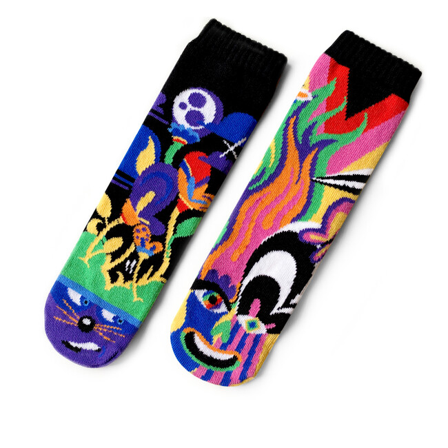 Shy & Outgoing Cool Mismatched Personalities Socks