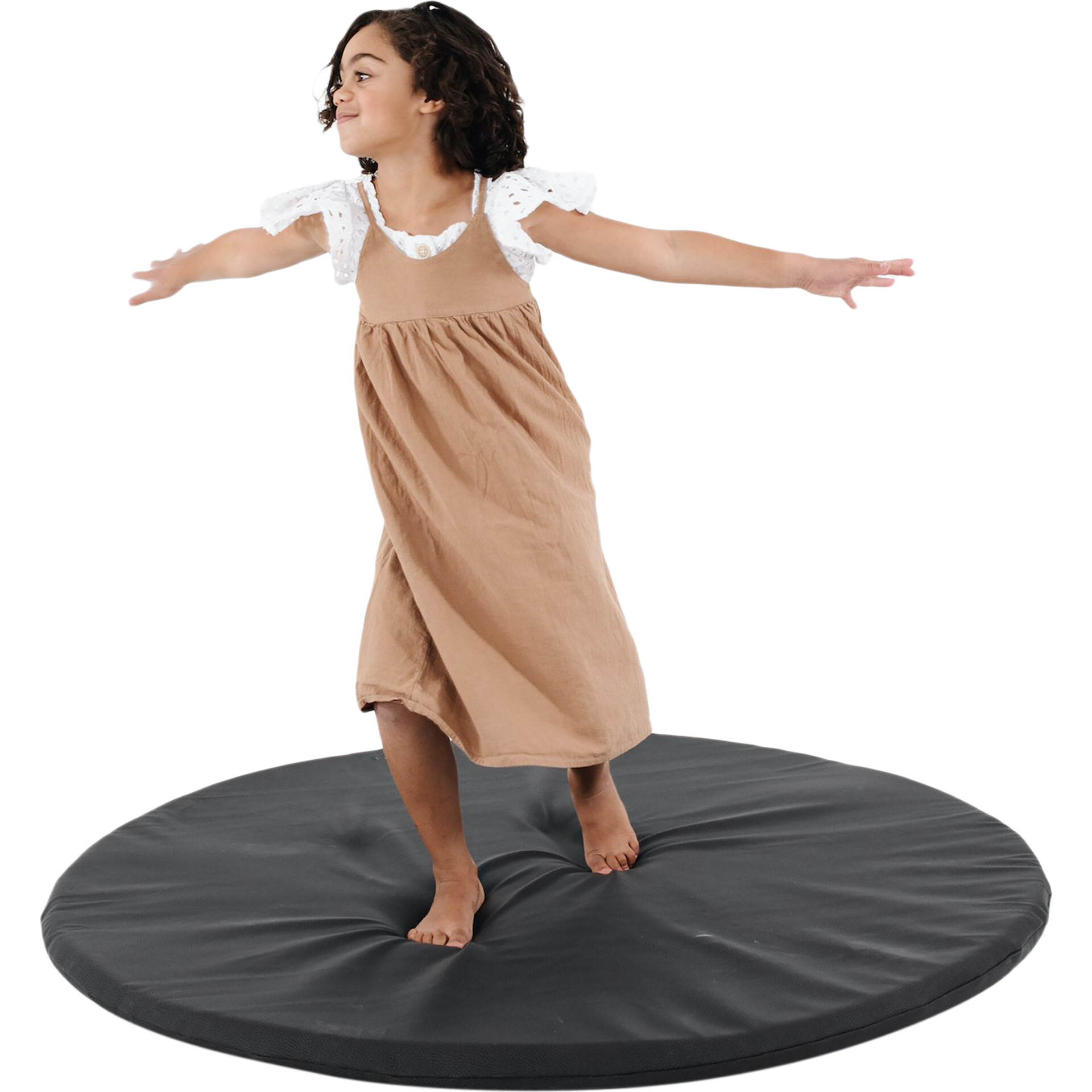 Circle Midi Padded Mat, Raven - Kids Seating - 1