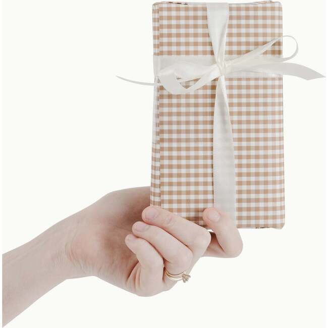 Gift Wrap, Bronze Check - Paper Goods - 3