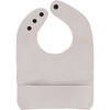 Vegan Leather Bib, Gull - Bibs - 1 - thumbnail