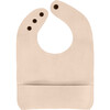 Vegan Leather Bib, Sand - Bibs - 1 - thumbnail