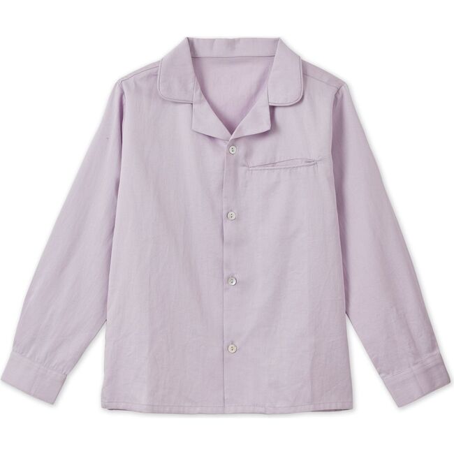 LS Organic Cotton Woven Collared Shirt, Lavender