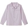 LS Organic Cotton Woven Collared Shirt, Lavender - Shirts - 1 - thumbnail