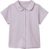 SS Organic Cotton Woven Peter Pan Collared Shirt, Lavender - Shirts - 1 - thumbnail