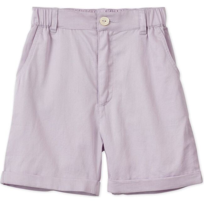 Organic Cotton Woven Bermuda Shorts, Lavender