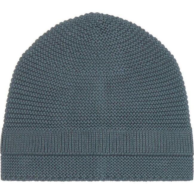Organic Knit Hat, Blue - Hats - 1