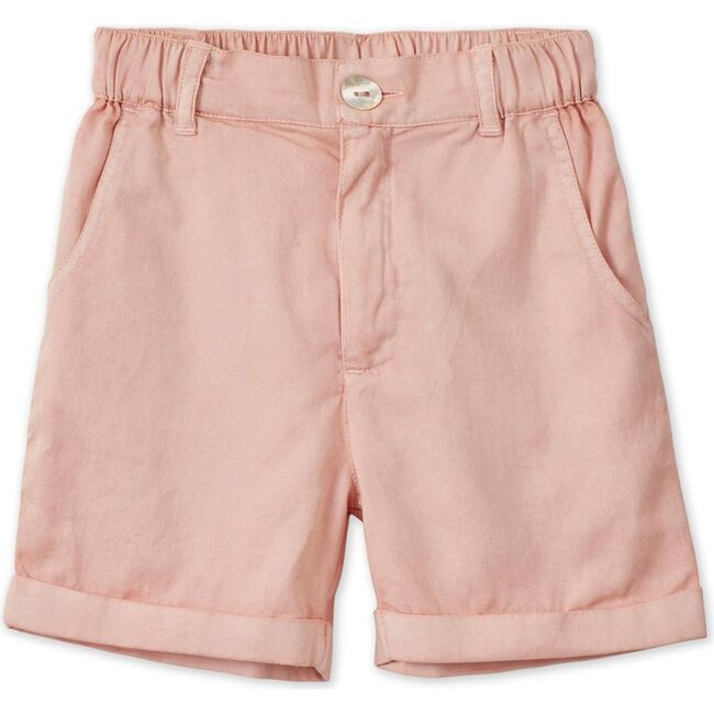 Organic Cotton Woven Bermuda Shorts, Pink