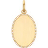 Women's Pave Diamond Trim Oval Charm - Charms - 1 - thumbnail