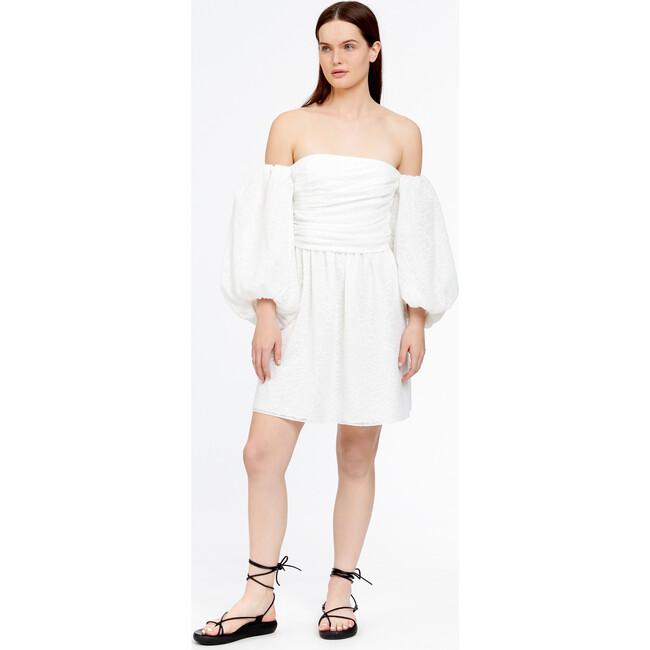 Women's Josette Dress, Optic White - Dresses - 2