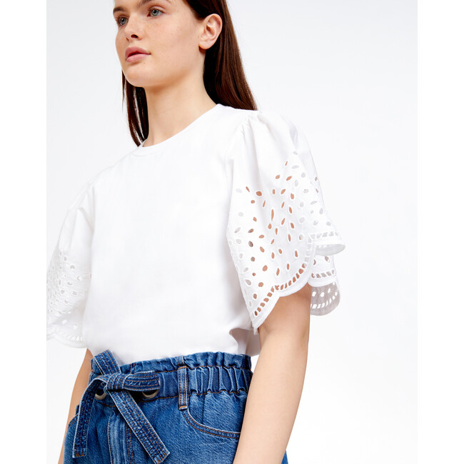 Women's Jacie Top, Optic White - Blouses - 2