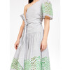 Women's Magdalena Dress, Optic White/Black/Mint - Dresses - 2