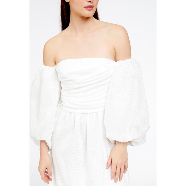 Women's Josette Dress, Optic White - Dresses - 3