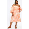 Women's Alora Dress, Bleached Floral Papaya Multi - Dresses - 4 - thumbnail