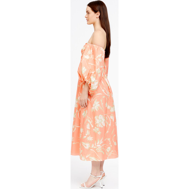Women's Alora Dress, Bleached Floral Papaya Multi - Dresses - 5