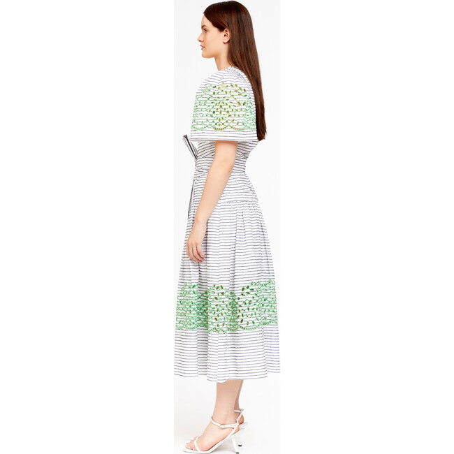 Women's Magdalena Dress, Optic White/Black/Mint - Dresses - 4