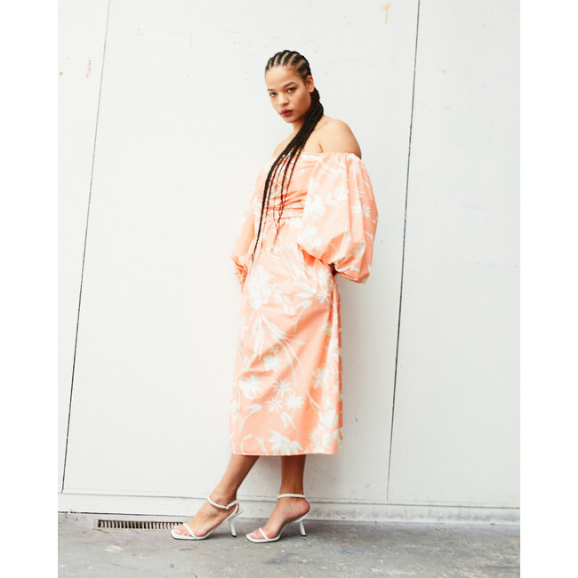 Women's Alora Dress, Bleached Floral Papaya Multi - Dresses - 8