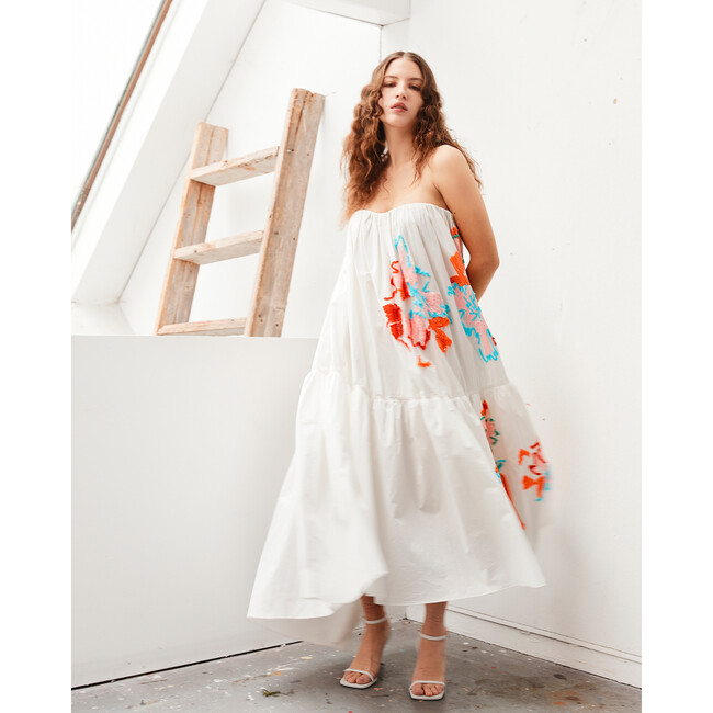 Women's Priscilla Dress, White - Dresses - 7