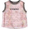 Snakeprint Logo Tank Top, Pink - Shirts - 1 - thumbnail