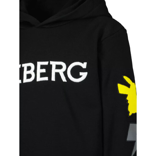 Pokemon Pikachu Logo Hoodie, Black - Sweatshirts - 3