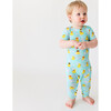 Short Sleeve Basic Romper, Ducky - Rompers - 2